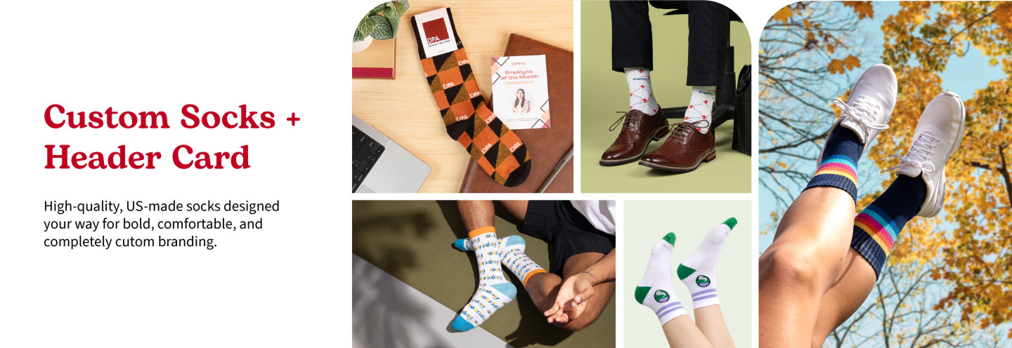 Custom Socks + Header Card