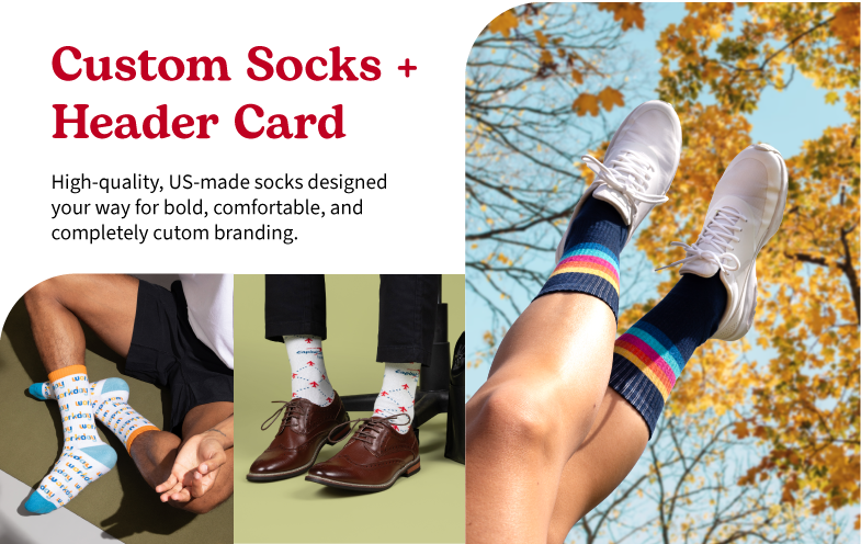 Custom Socks + Header Card