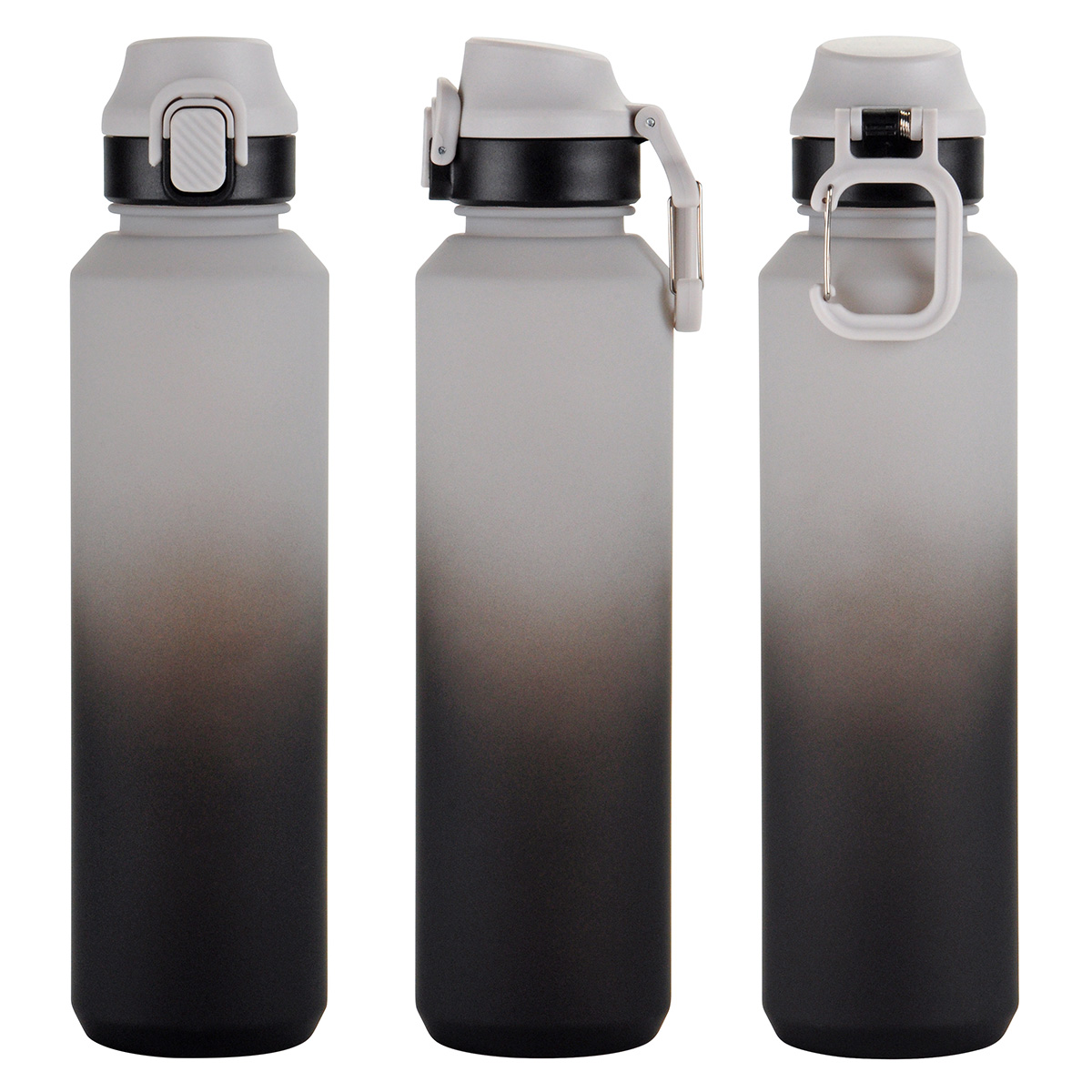 Chroma 27 oz Tritan® Bottle with Snap-Top Lid & Carabiner — Black