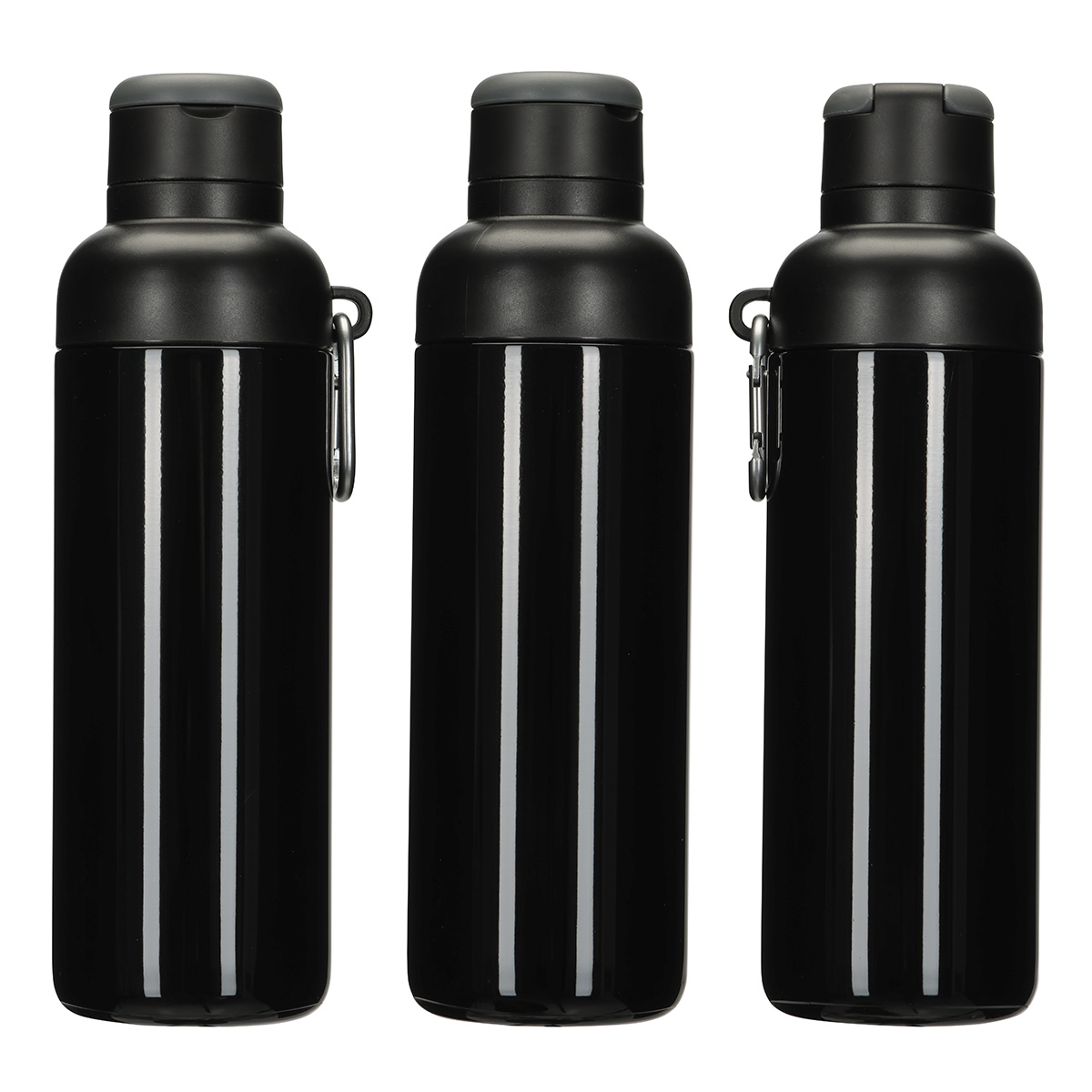 Kavala 25 oz Dual-opening Eco-Friendly Recycled Stainless Steel Bottle — Black