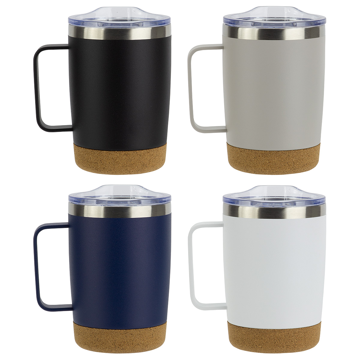 Sapora 12 oz Vacuum Insulated Stainless Steel Mug with Cork Base