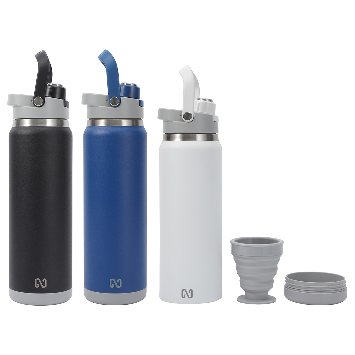 NAYAD® Crusade 28 oz Stainless Steel Double-Wall Vacuum Insulated Bottle with Hidden Cup