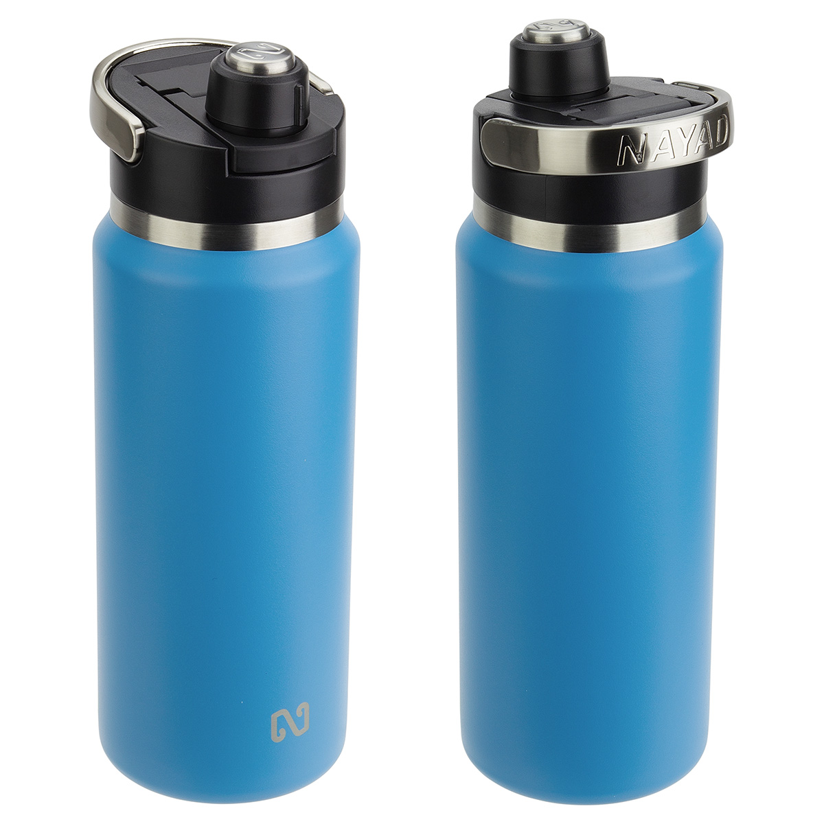 NAYAD® Traveler 26 oz Stainless Double-wall Vacuum Insulated Bottle with Twist-Top Spout — Blue