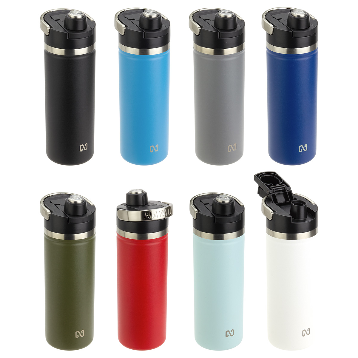 NAYAD® Traveler 18 oz Stainless Double-wall Vacuum Insulated Bottle with Twist-Top Spout