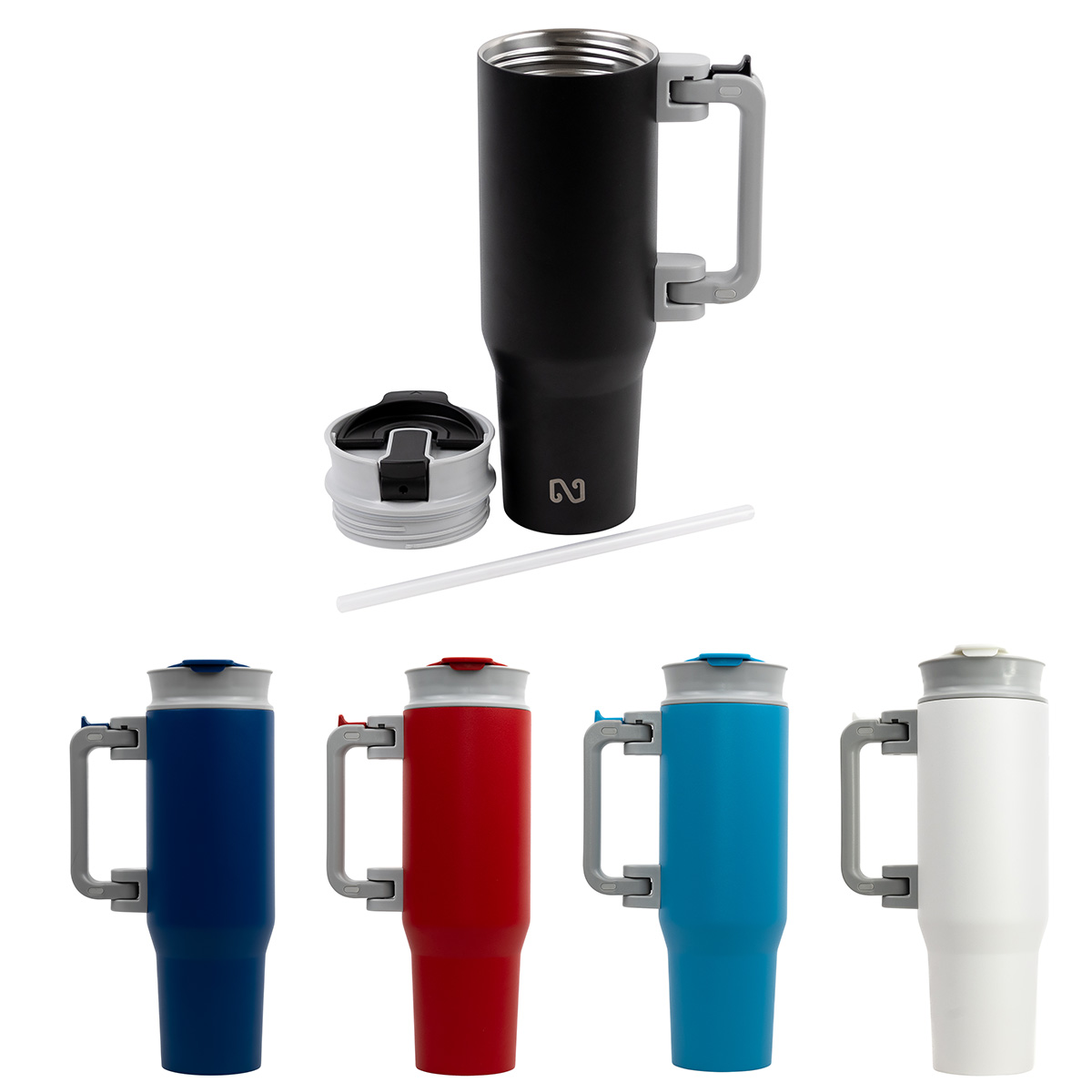 NAYAD® Genesis 40 oz Stainless Steel Double-Wall Vacuum Insulated Mug with Foldable Handle