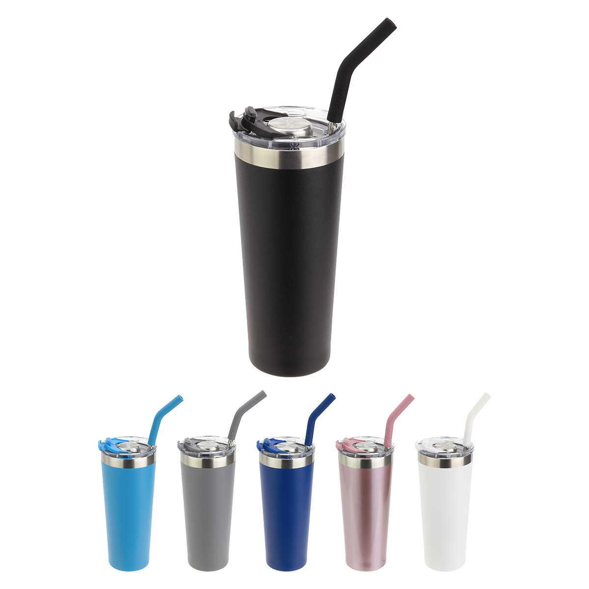 NAYAD® Trouper 22 oz Stainless Double-wall Vacuum Insulated Tumbler with Straw