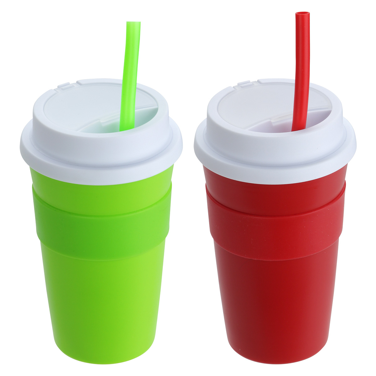 Bistro 14 oz Coffee Cup with Silicone Sleeve + Straw