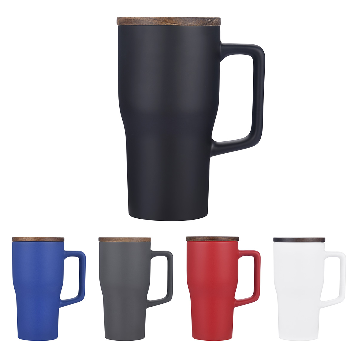 Element 18 oz Ceramic Mug w/ Wood Lid