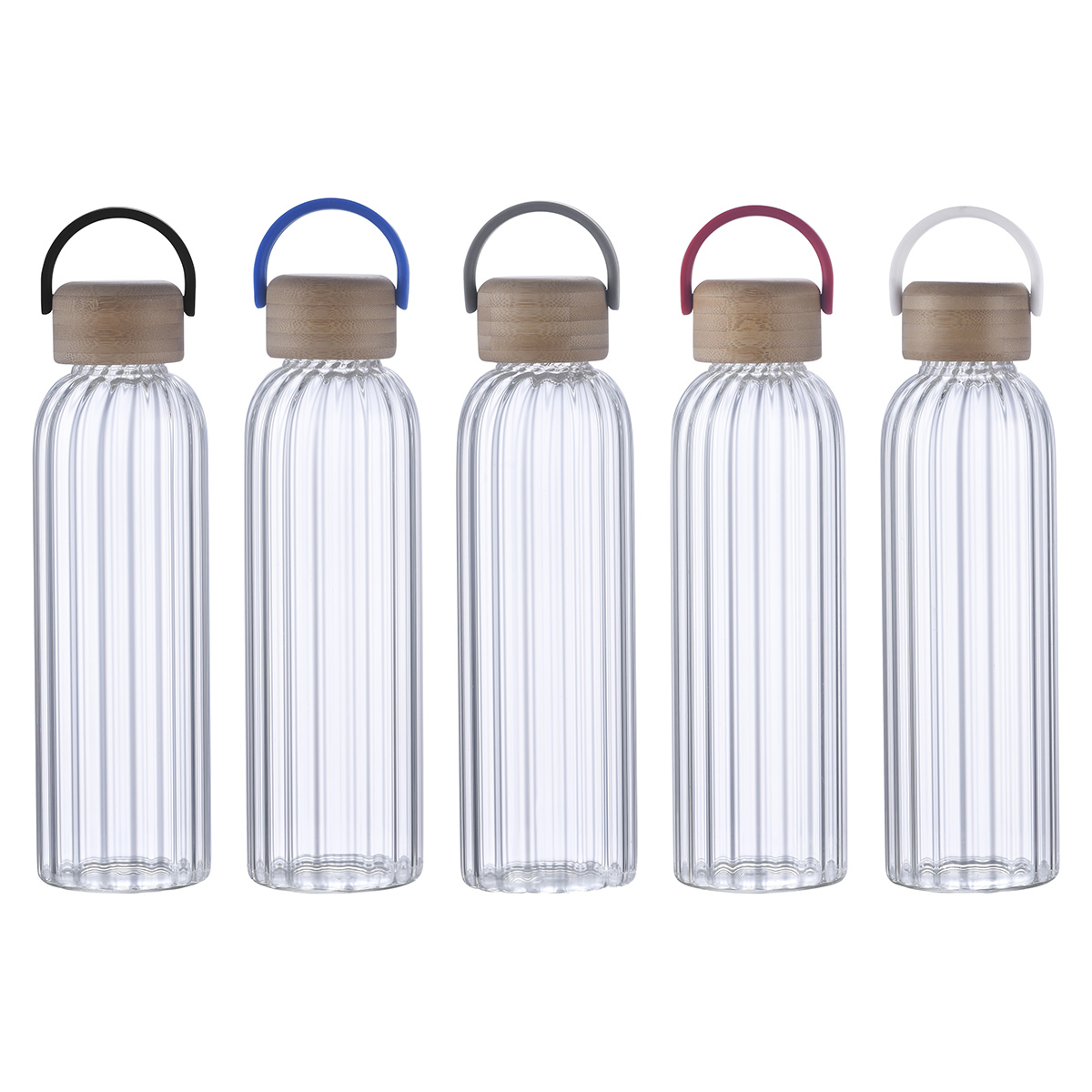 Eos 21 oz Glass Bottle w/ Bamboo Lid