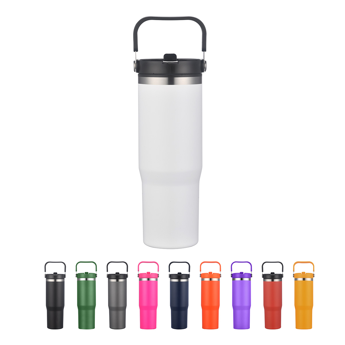 Oreno 30 oz Stainless Steel/Polypropylene Travel Tumbler