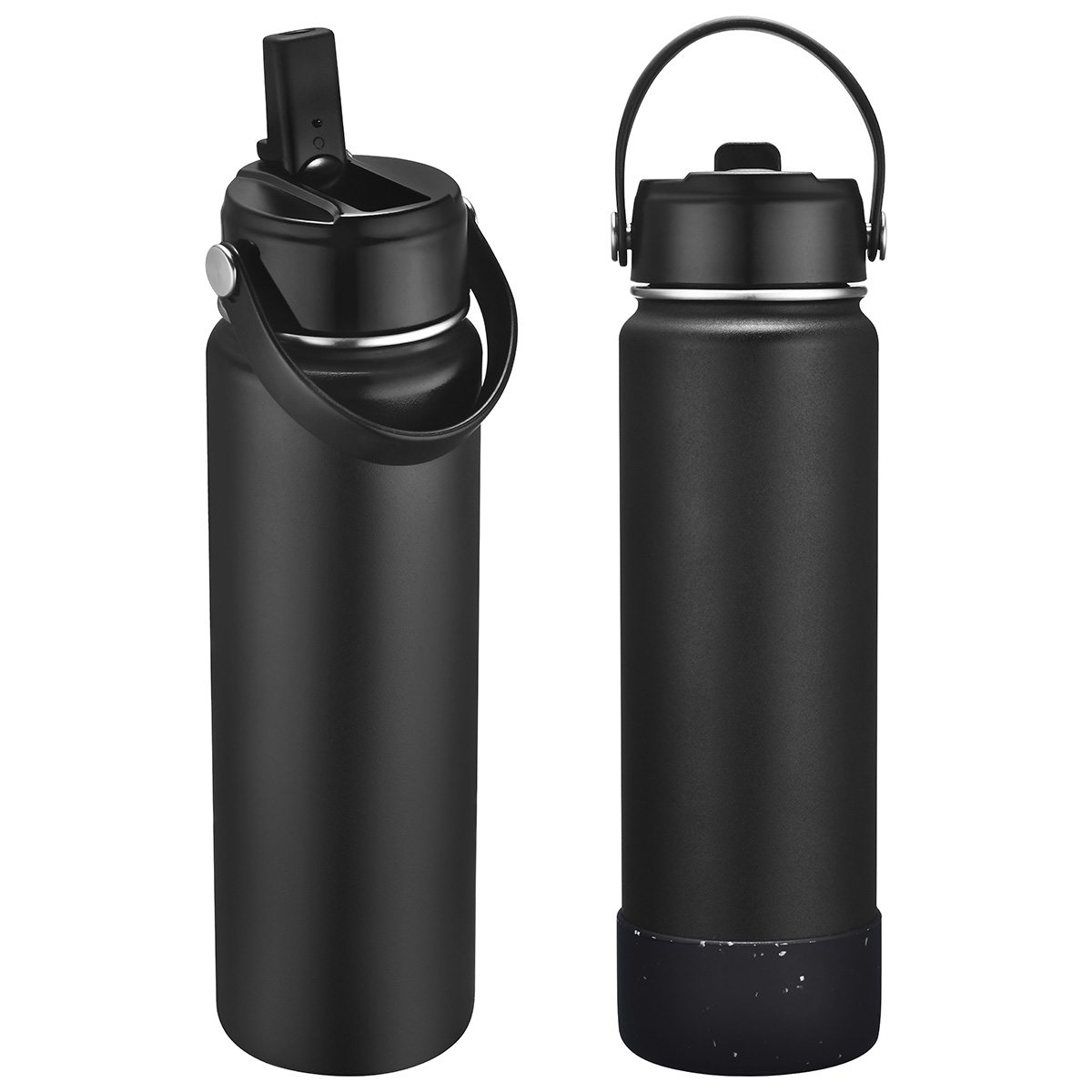Volare 27 oz Vacuum Insulated Bottle with Flip Top Spout — Black