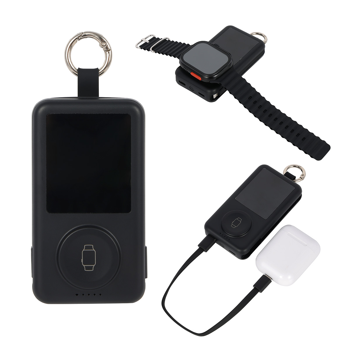 Charter 6200mAh Light Up Power Bank with Watch Charger & Keyring