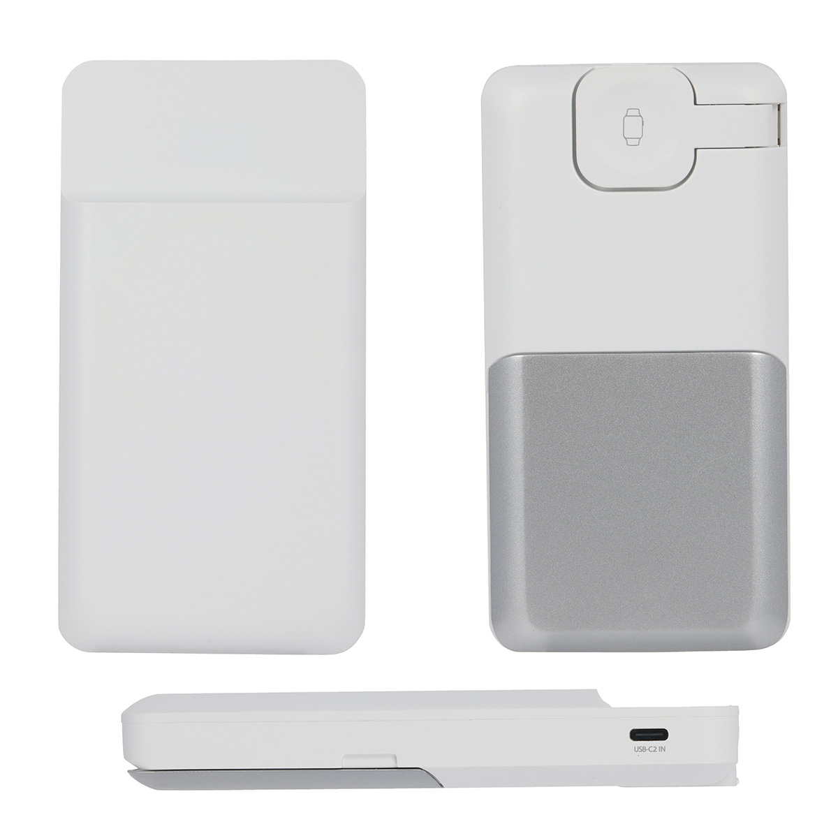 Diplomat 10000mAh 20W PD Power Bank with 15W Wireless Charger, Watch Charger & Stand