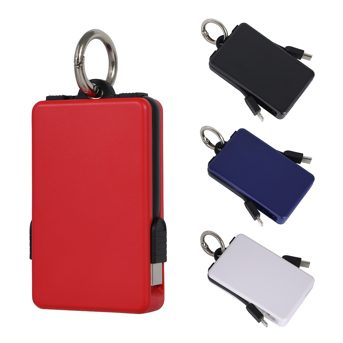 Esprit 2000mAh UL Listed Power Bank with Built-In Cables
