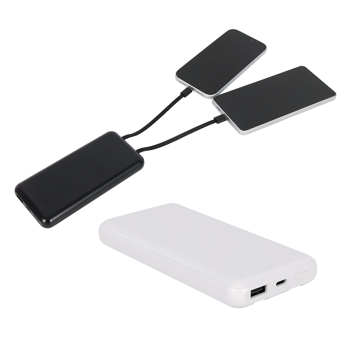 Squire 10000mAh UL Listed Power Bank with Built-In Charging Cables