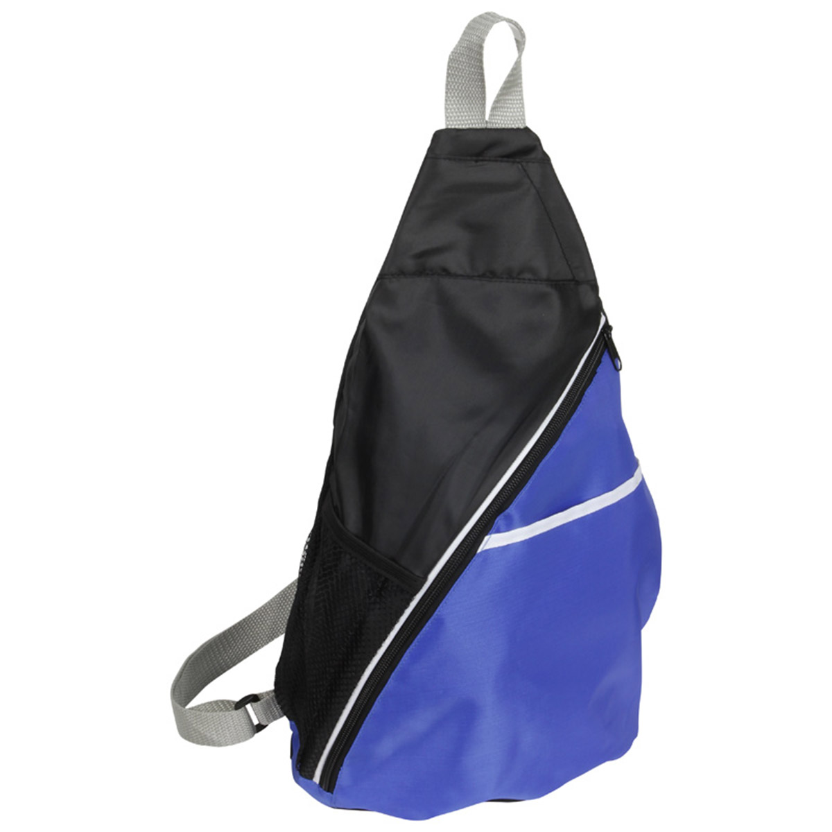 Busy Day Polyester Sling Backpack — Blue