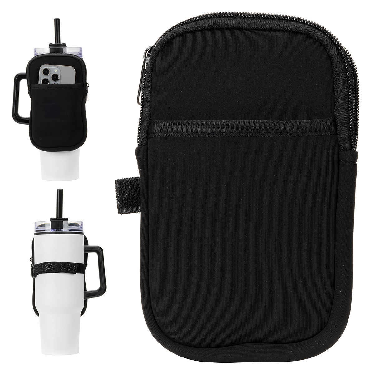 Cup Caddy Zippered Pouch for Large Mugs