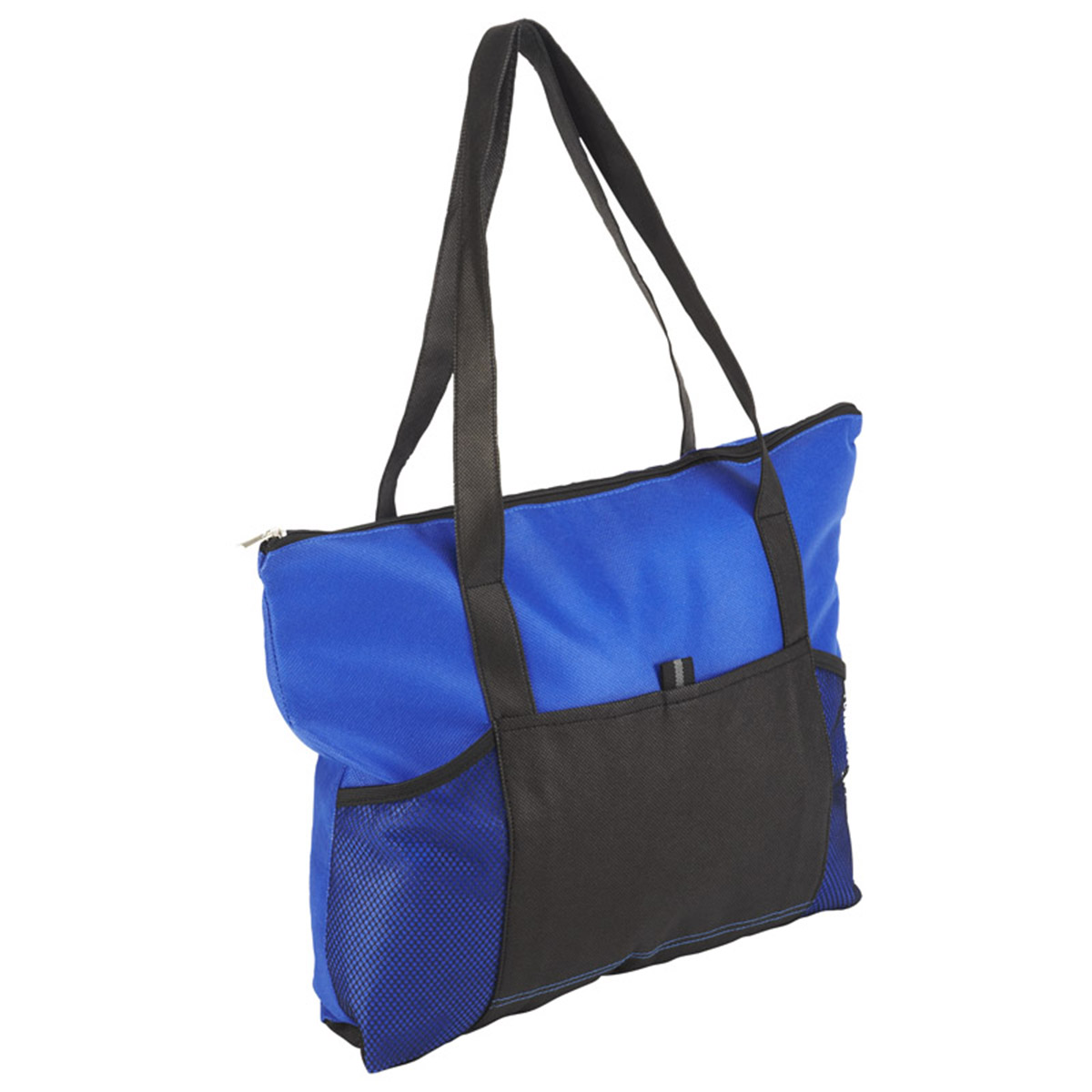 Feather Flight Non-Woven Zipper Tote Bag — Blue