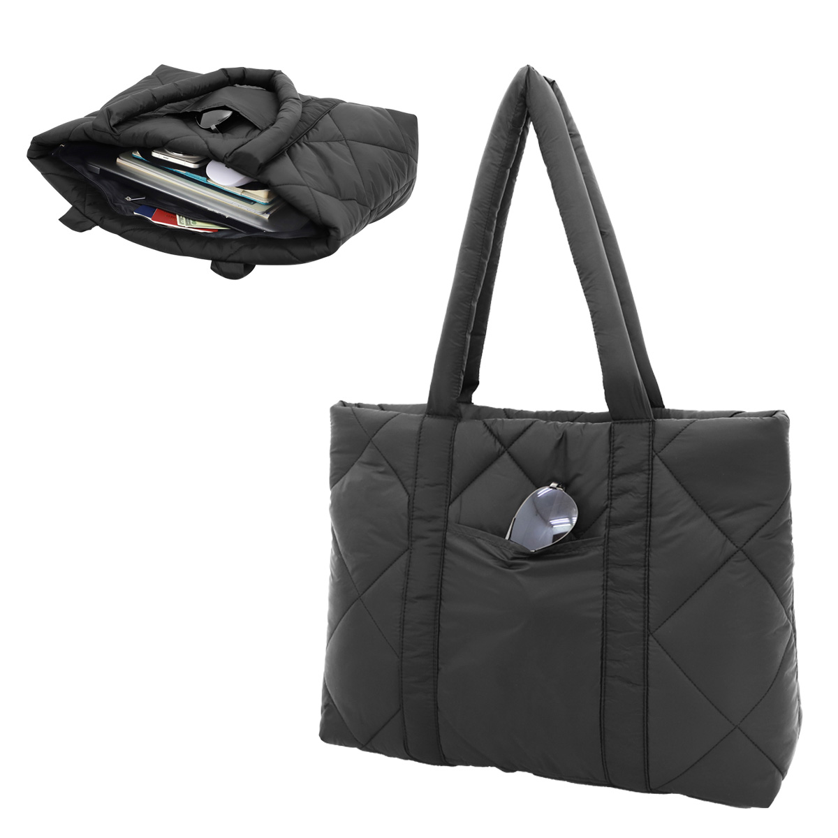 Veranda Quilted Nylon Tote Bag