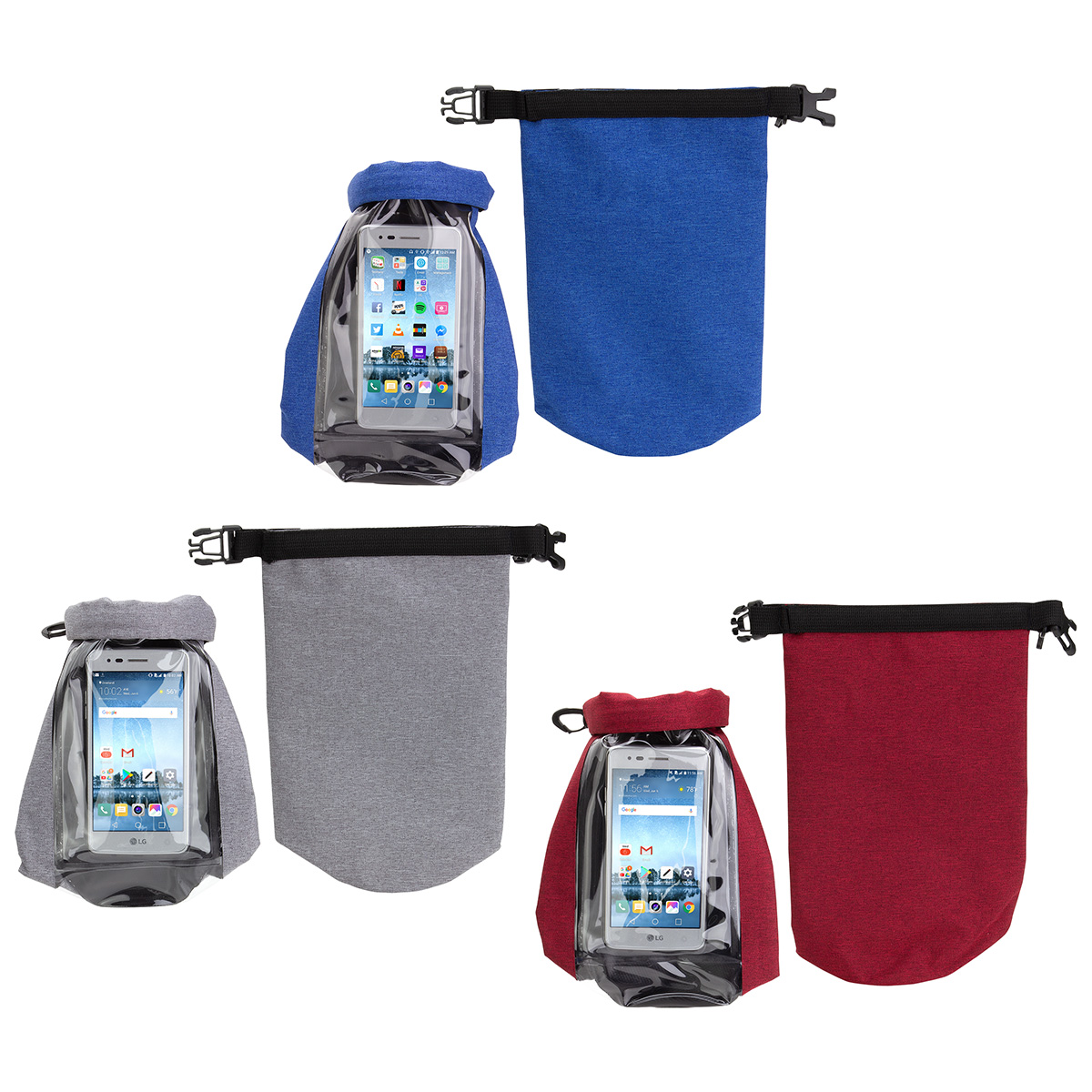 2-Liter Waterproof Gear Bag with Touch-Thru Phone Pocket