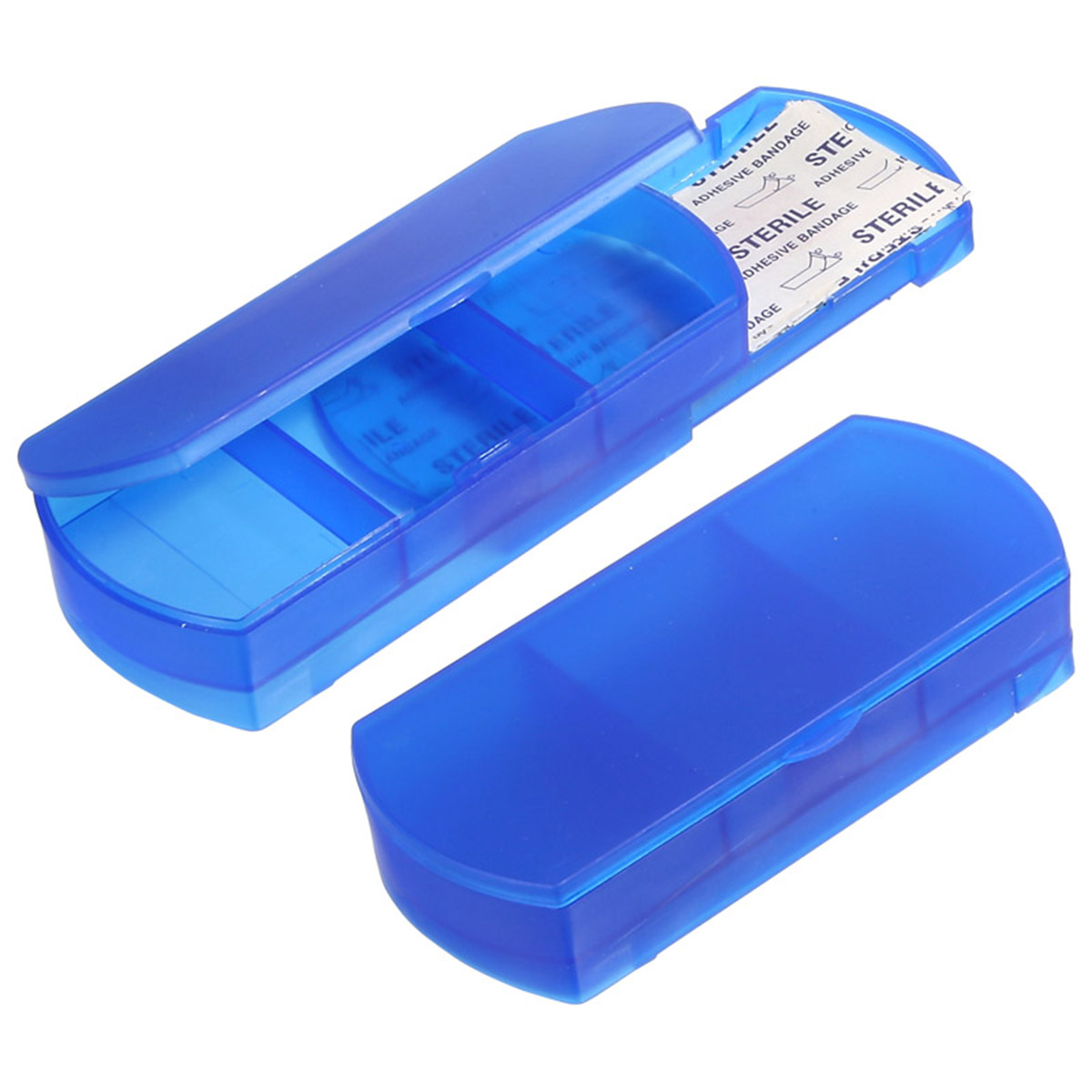 Health Case Bandage Holder Pill Box — Blue