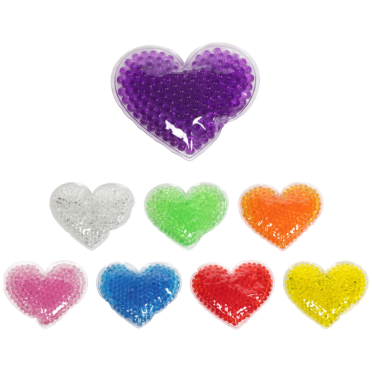 Full Color Large Heart Aqua Pearls™ Hot/Cold Pack