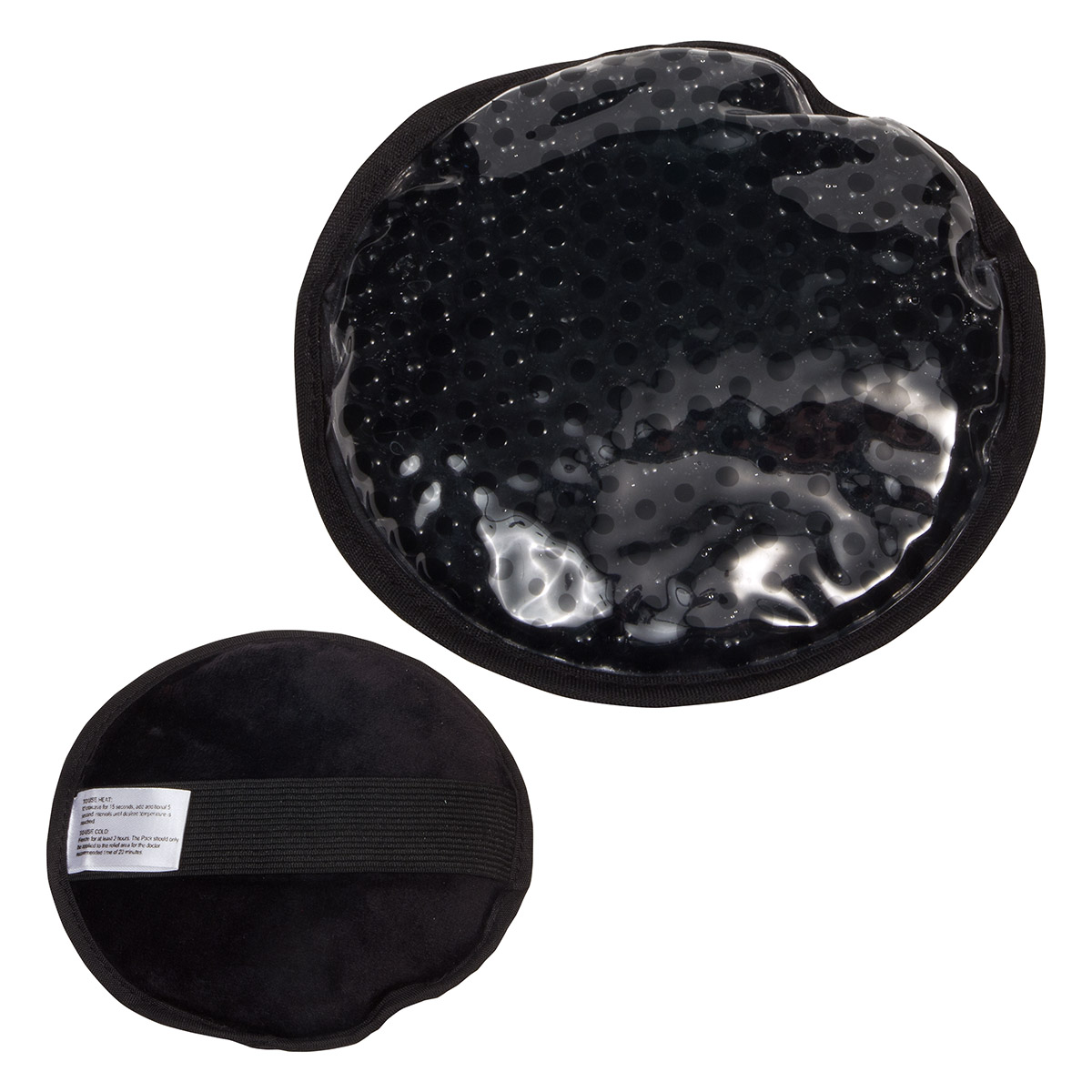 Plush Round Hot/Cold Pack — Black