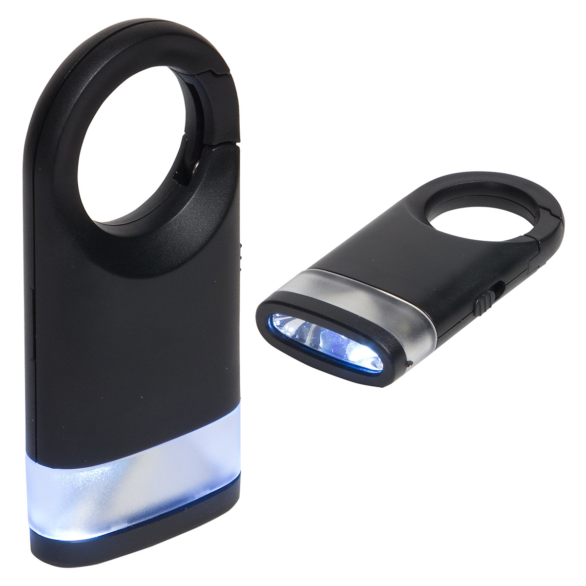 Dual Shine LED Light Carabiner — Black
