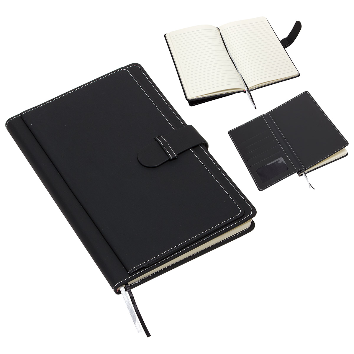 Travel Journal with Card Pockets — Black