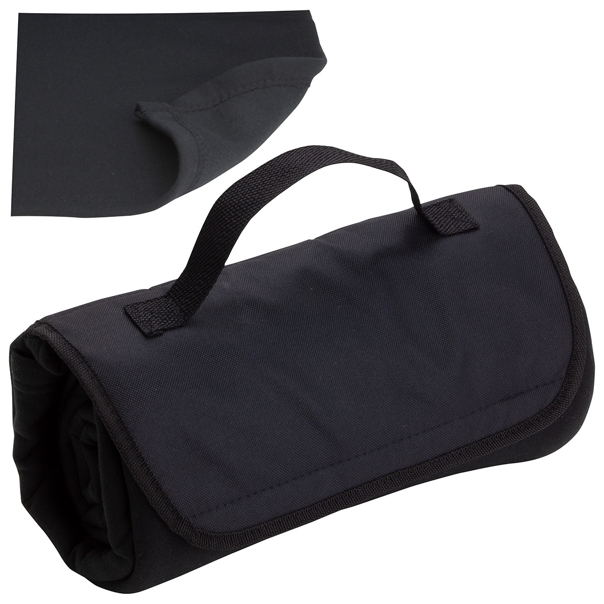 Deluxe Barrel Fleece Blanket — Black