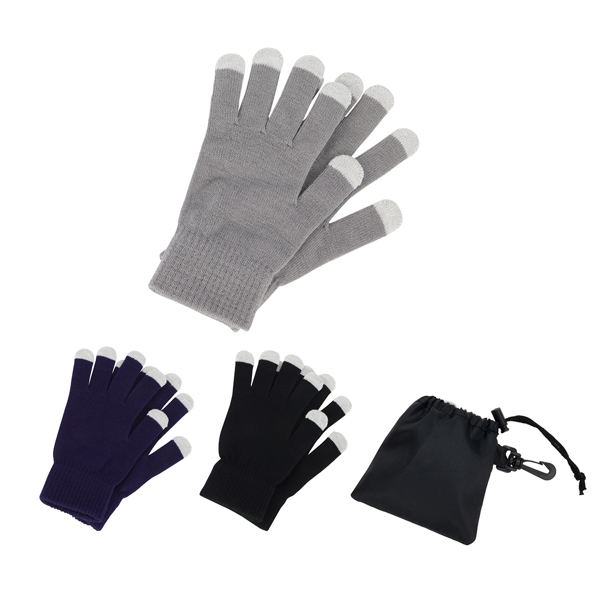 Easy Swipe Touch-Sensitive Glove With Drawstring Pouch