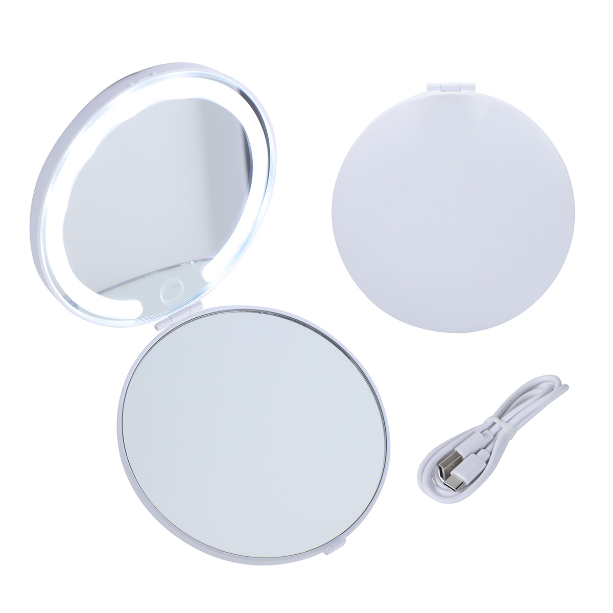 Allure Rechargeable Dual Pocket Mirrors with 2 Light Modes