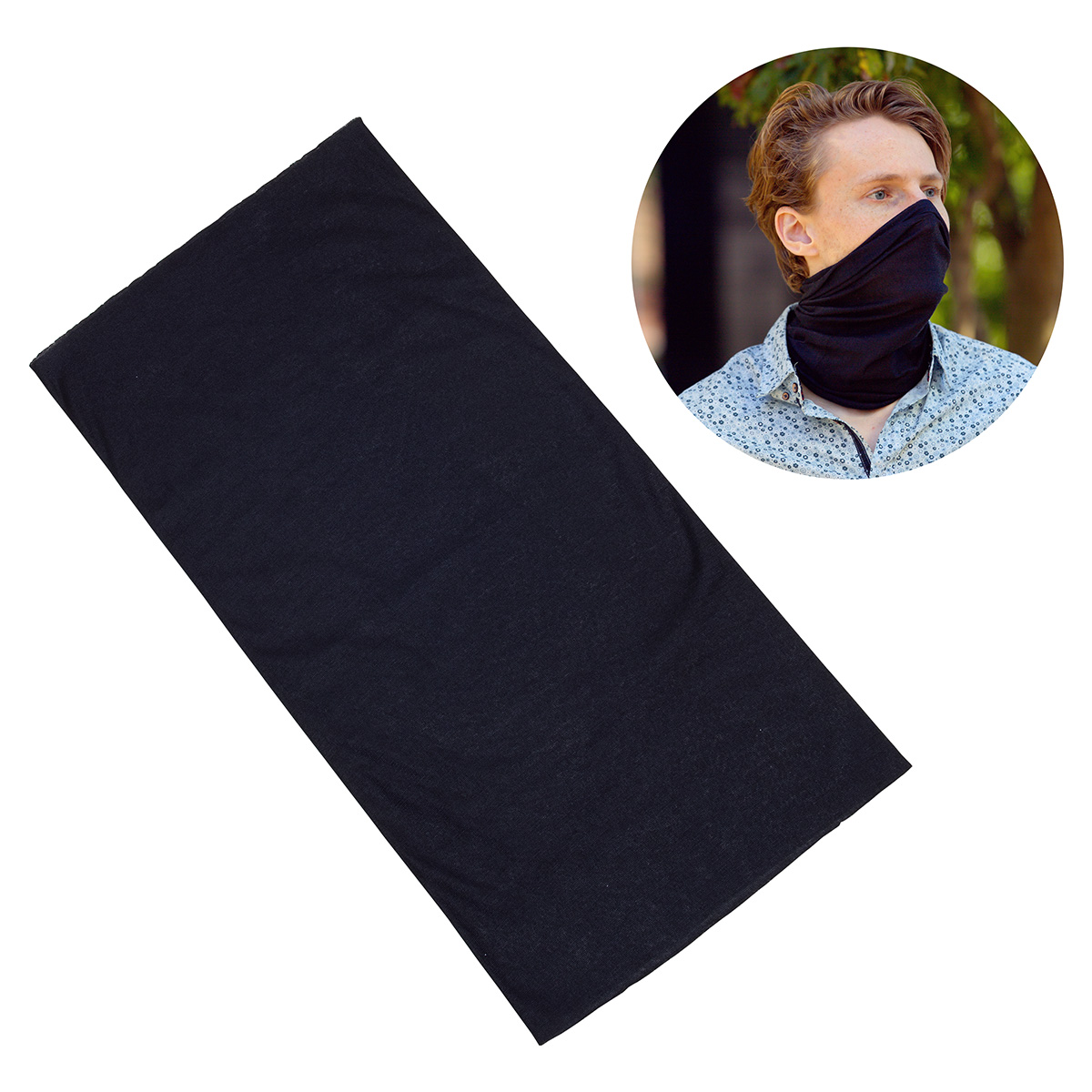 One-Color Printed Huggle — Black