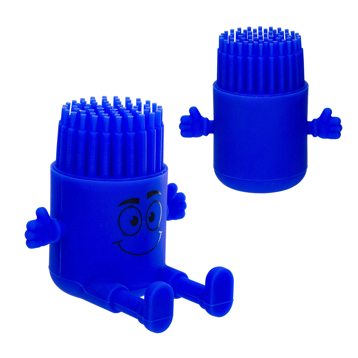Bristle Buddy Flexible Phone Stand — Blue