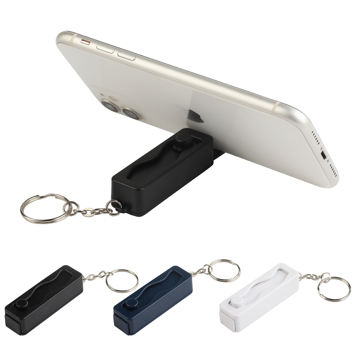 Contour Phone Stand Key Chain with Finger Fidget