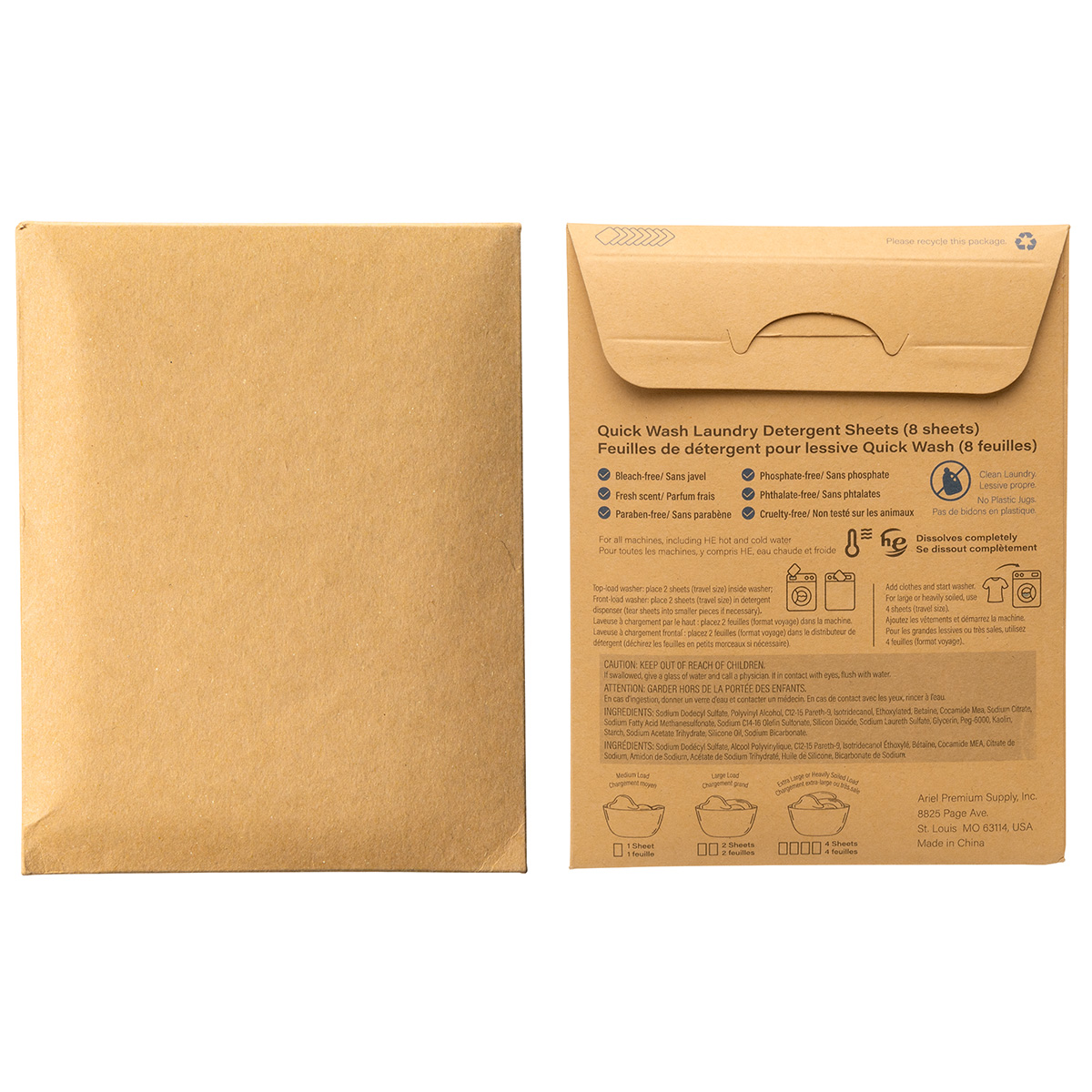 Quick Wash Laundry Detergent Sheets