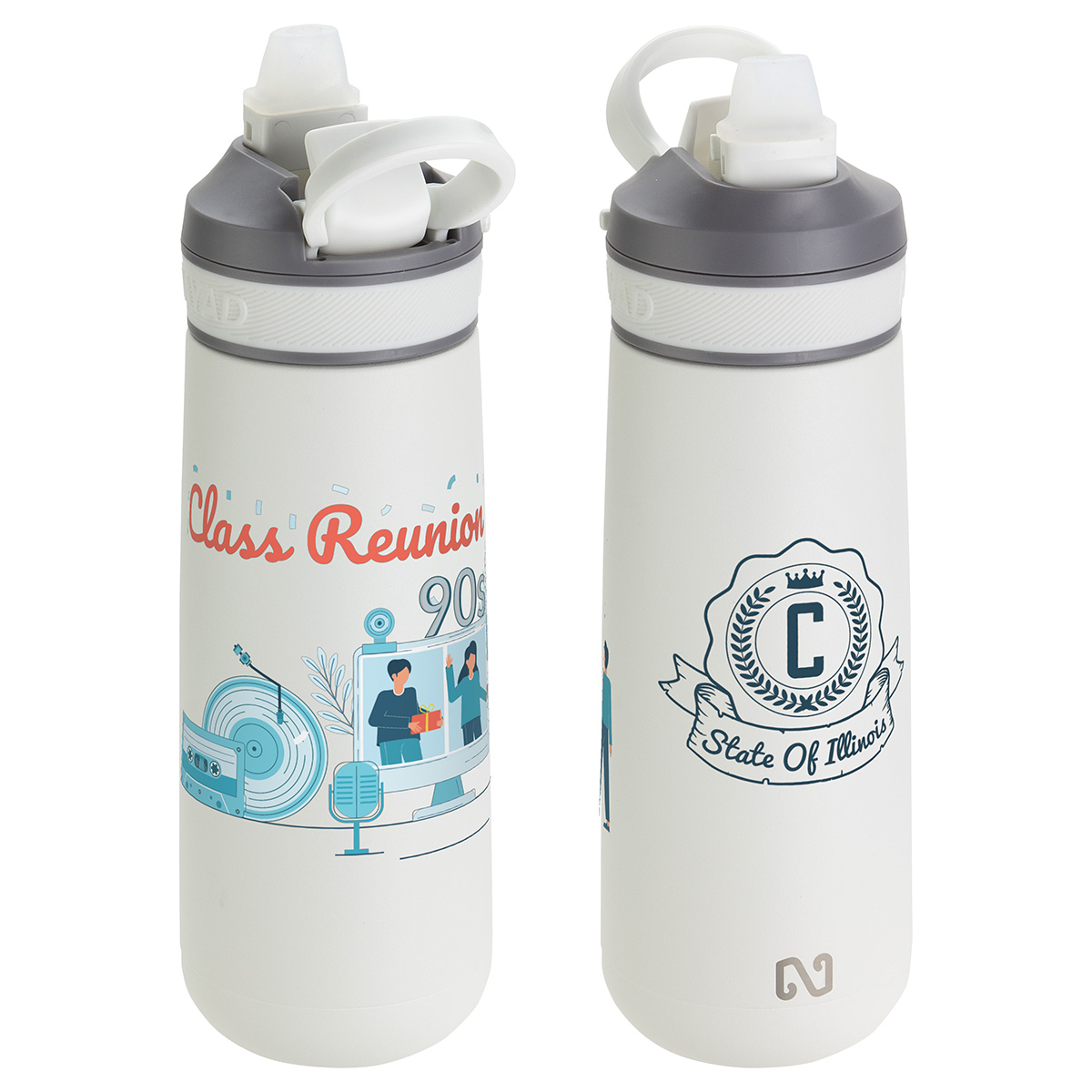 NAYAD® Vive 23 oz Stainless Double Wall Bottle, custom water bottle with logo imprint 50