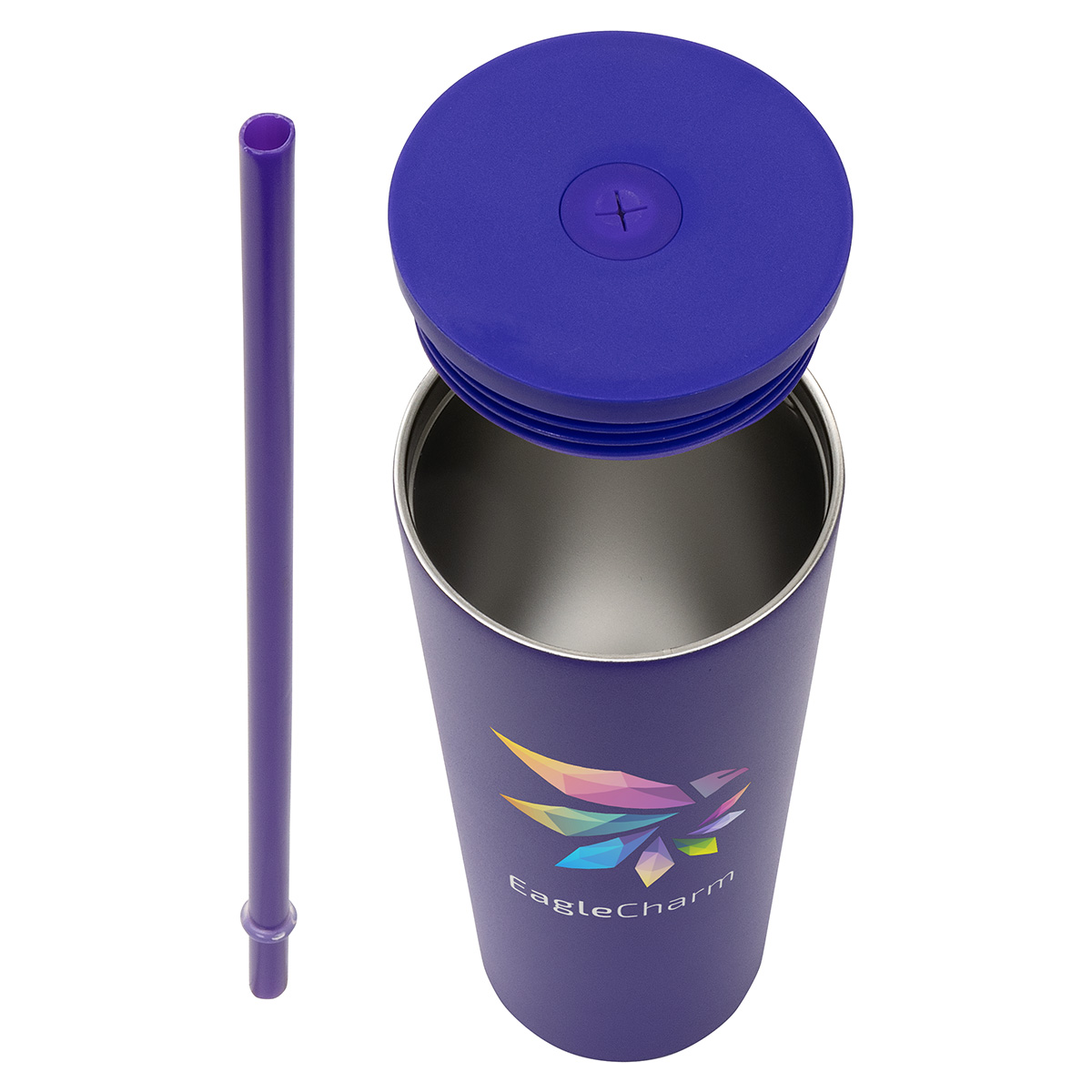Bradford 24 oz Vacuum Insulated Stainless Steel Tumbler with Straw 94