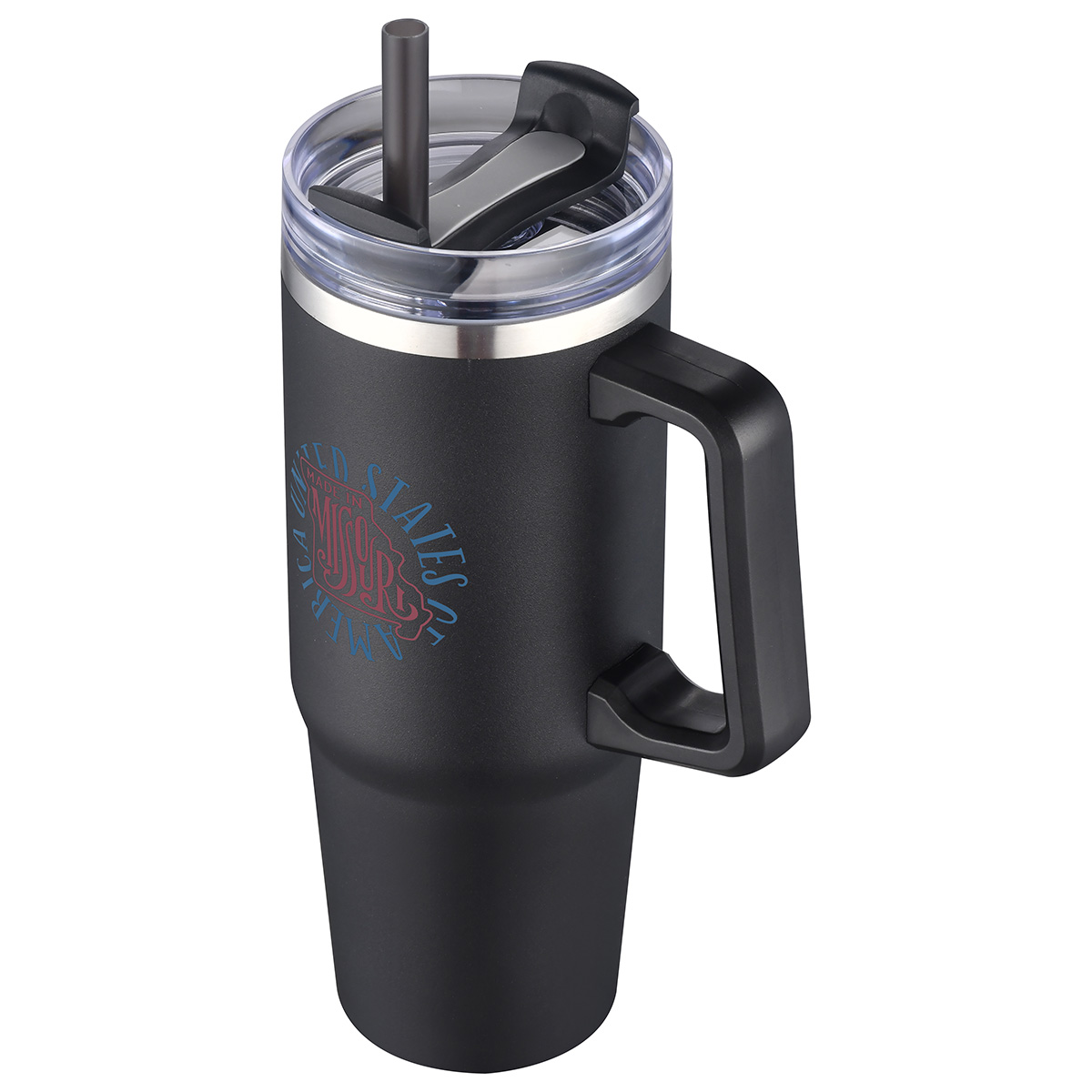 Milo 30 oz Vacuum Insulated Stainless Steel Mug with Straw 114