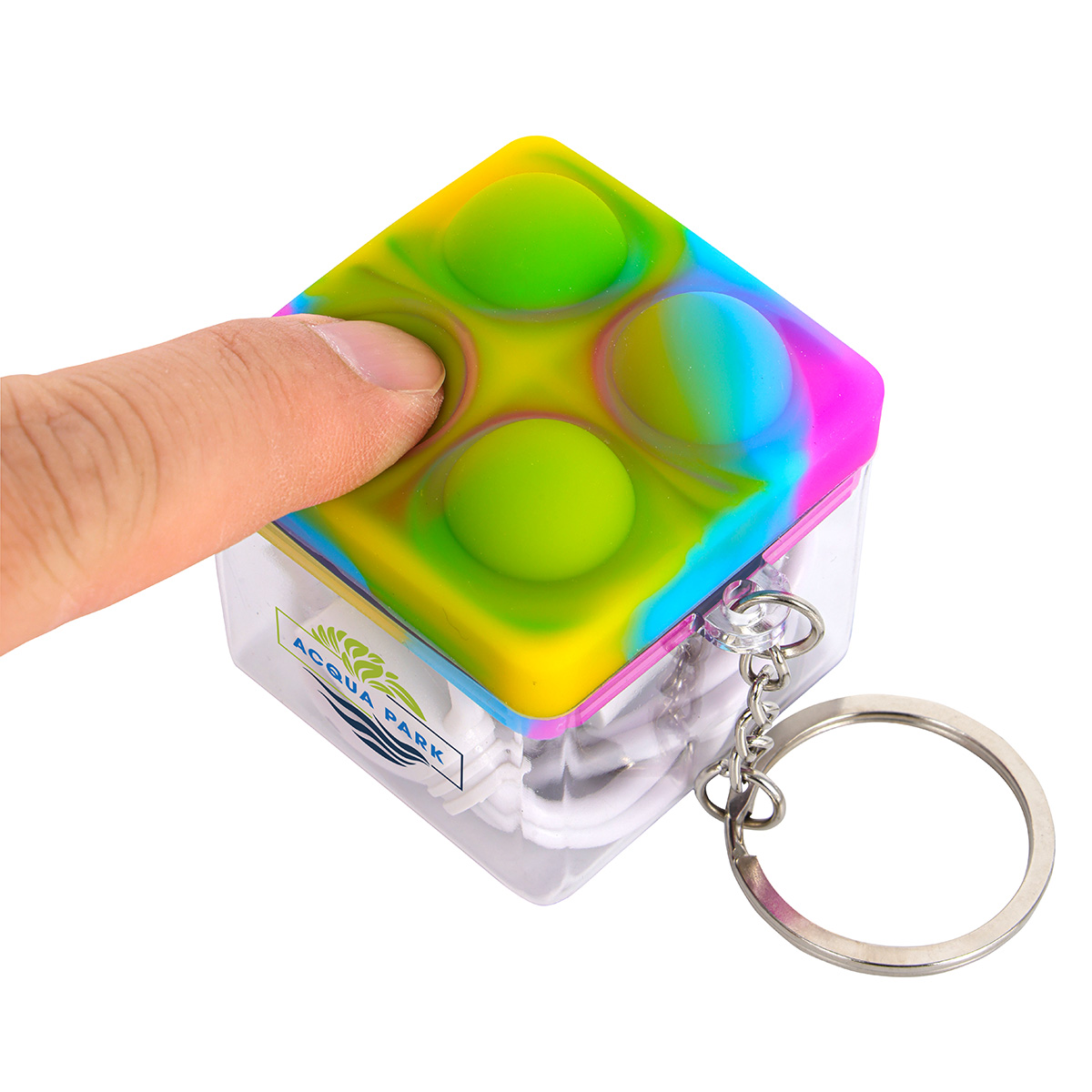 Push Pop Charging Cable with Keyring & Screen Cleaner 2