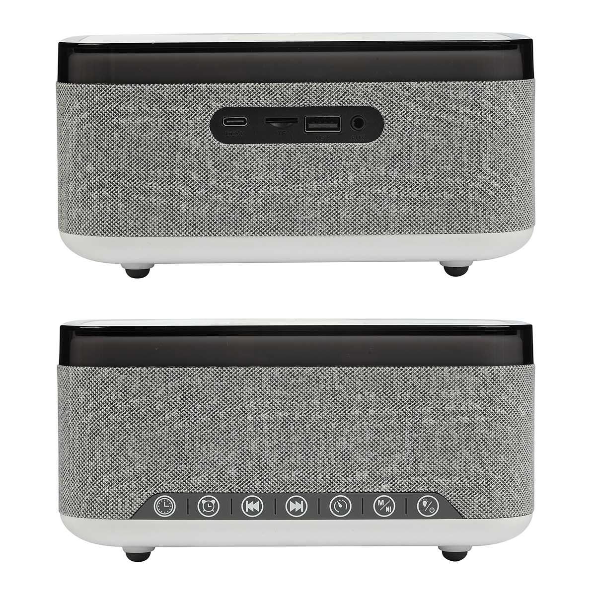 Sunset 20W Stereo Speaker with White Noise, Clock, Radio, and 15W Wireless Charger 19