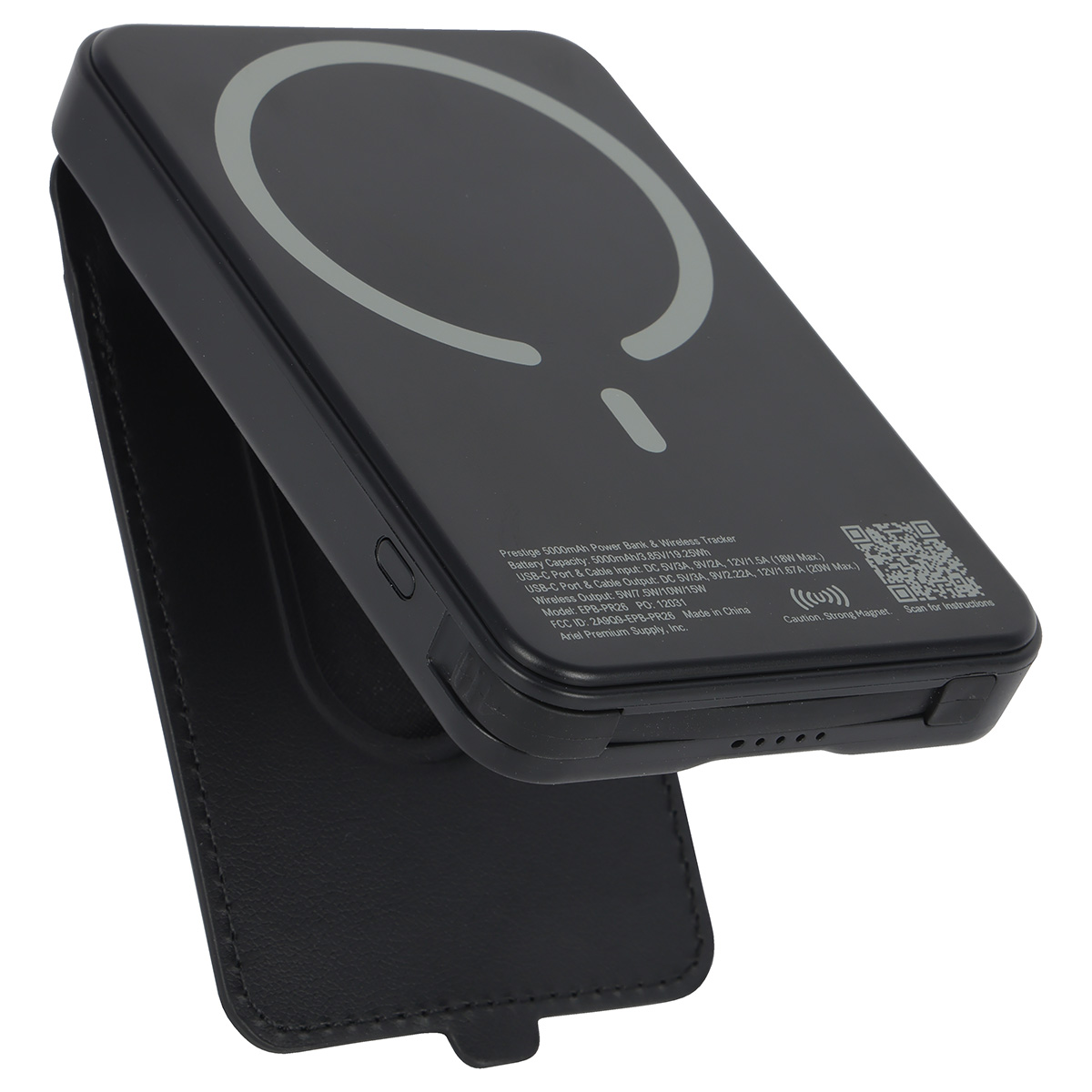 Prestige 5000mAh 20W Magnetic Wireless Power Bank with Card Holder & Find My Tracker 4