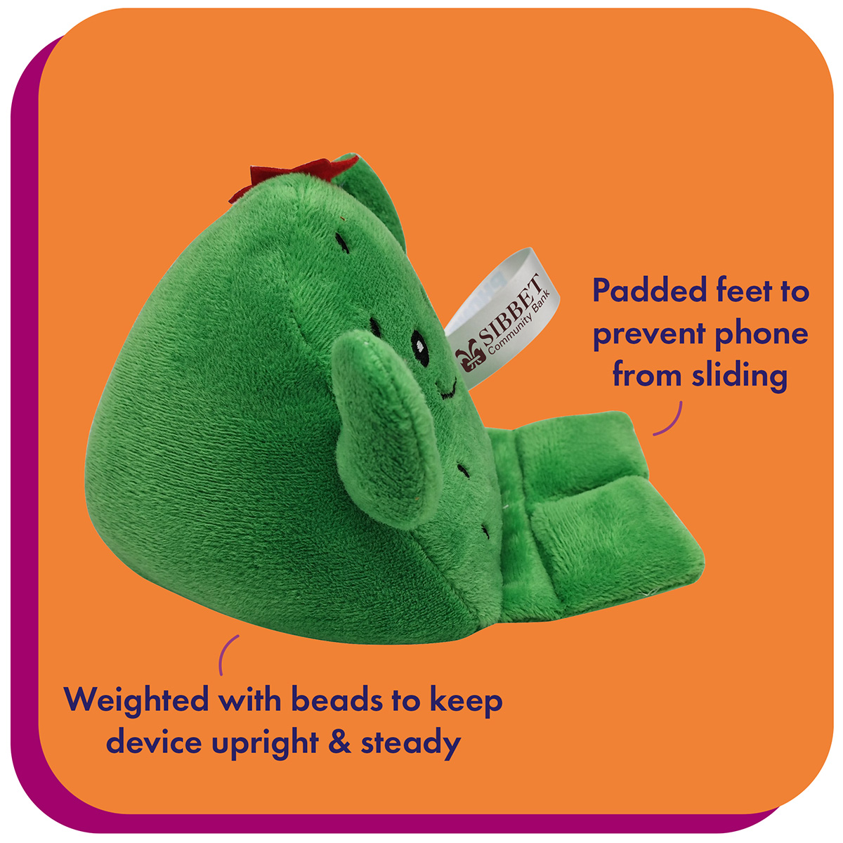 Phone Pals™ Weighted Plush Phone Holder - Cactus 25
