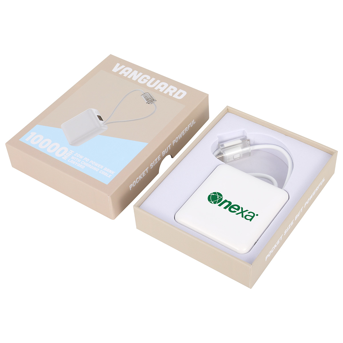 Vanguard 10000mAh 20W PD Power Bank with Charging Cable Lanyard 5