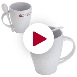 Sip 'N Stir 12 oz Bamboo/Polypropylene Mug with Spoon