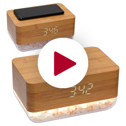 Sunrise Alarm Clock with Himalayan Salt Lamp + Wireless Charger