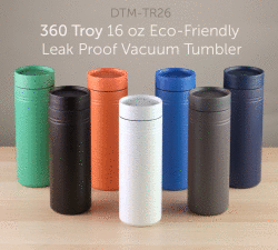360 Troy 16 oz Eco-Friendly Leak-Proof Vacuum Tumbler
