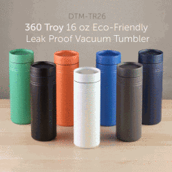 360 Troy 16 oz Eco-Friendly Leak-Proof Vacuum Tumbler